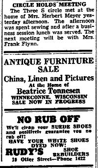 Beatrice Tonnesen Antique Furniture Sale Advertisement